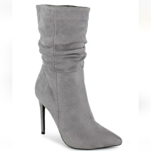 XOXO Shoes - Xoxo Genevie Slouch Booties Grey -6